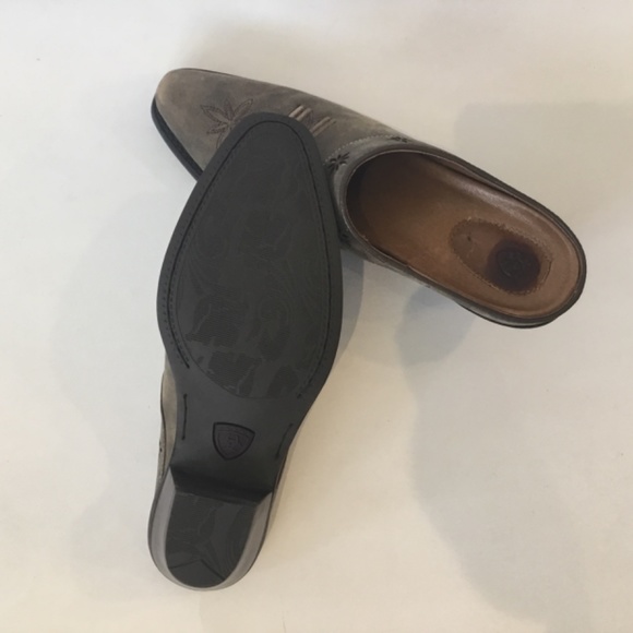 ARIAT Desert Star Brown Distressed Leather Western Mules, Women’s Size 7B - Picture 8 of 15